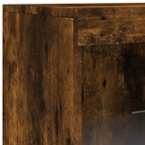 Sideboard with LED Lights Smoked Oak 41x37x100 cm 836732