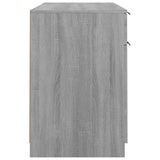 Desk with Side Cabinet Grey Sonoma Engineered Wood 3115914