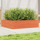 Garden Planter Wax Brown 90x90x23 cm Solid Wood Pine 847205