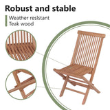Folding Chairs 4 pcs for Garden & Outdoor Teak Wood 43040