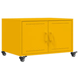 ZNTS Coffee Table Mustard Yellow 68x50x43.5 cm Steel 846689