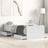 Bed Frame without Mattress White 90x190 cm Single 3203810