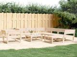 Garden Lounge Set Natural wood Solid pine wood Large Modular 3216940