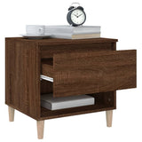 Bedside Table Brown Oak 50x46x50 Engineered Wood 819546