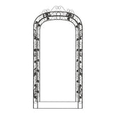 Garden Arch Black 116x45x240 cm Steel 319350
