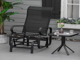 Outdoor Gliding Rocking Chair with Sturdy Metal Frame Garden Comfortable Swing Chair for Patio, T3398P325268