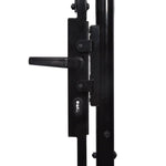 ZNTS Garden Fence Gate with Arched Top Steel 1.75x5 m Black 144371