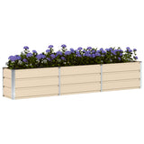 Planter Ivory 240 x 40 x 45 cm Steel 42018084