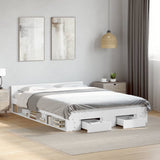 Bed Frame with Drawers without Mattress White 140x190 cm 3280762