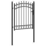 Fence Gate with Spikes EMMEN 150 x 100 cm Powder-coated steel 42008989