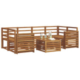 Outdoor Sofa Set 7 pcs Natural Solid Acacia Wood 3374454