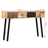 Console Table Solid Reclaimed Teak 120x30x76 cm 245403