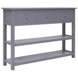 Sideboard Grey 108x30x76 cm Solid Wood Paulownia 338546