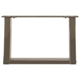 Coffee Table Legs U-Shaped 2 pcs Natural Steel 40x cm Steel 4012743