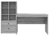 Desk with Drawer with Shelf with Storage 2 pcs Grey Sonoma 3337366