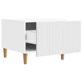 Coffee Table with Drawer White 49 x 50 x 40 cm Engineered Wood 894735