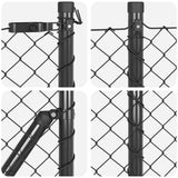 Welded Wire Fence with Spikes 10 x 1 m PVC-Coated Steel 3351177