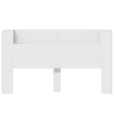 Storage Headboard with LED White Engineered Wood 3418683