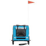 Pet Bike Trailer Blue and Grey Oxford Fabric and Iron 93834
