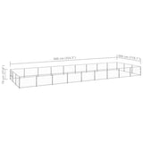 Dog Kennel Silver 27 m Steel 3082141