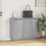 LED Sideboard Grey Sonoma 90 x 32 x 75 cm Engineered Wood 869679