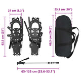 3 in 1 Snowshoes Silver and Black 63.5 x 21 cm 42021429