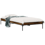 Bed Frame Smoke Oak 80 x 200 cm Engineered Wood 8009127