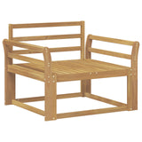 Outdoor Middle Sofa Solid Acacia Wood White 3439008