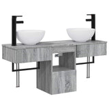 Bathroom Furniture Set 3 pcs Grey Sonoma Engineered Wood 3405583