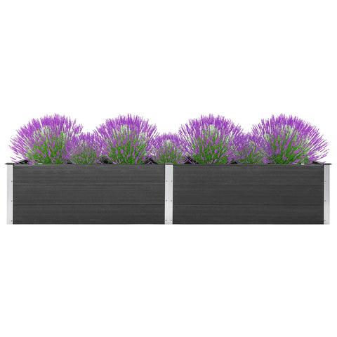 ZNTS Garden Raised Bed 200x100x54 cm WPC Grey 318097