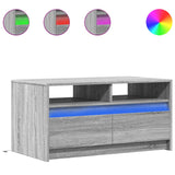 ZNTS Coffee Table with LED Lights Grey Sonoma Engineered Wood 851996