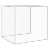 Chicken Cage with Roof Light Grey 203x98x90 cm Galvanised Steel 3189044