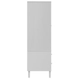 Wardrobe SENJA Rattan Look White 90x55x175 cm Solid Wood Pine 358035