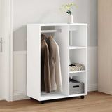 808513 Wardrobe White 80x40x110 cm Engineered Wood