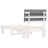 Bed Frame with Upholstered Headboard Light Grey 90 x 190 cm 877528