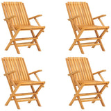 Garden Dining Set Natural Teak Solid Teak Wood Regular Foldable 3155019