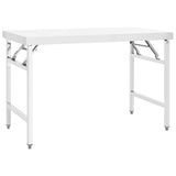 Kitchen Folding Work Table 120x60x80 cm Stainless Steel 326158