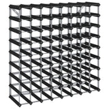 ZNTS Wine Rack for 72 Bottles Black Solid Pine Wood 325916