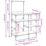 Baker's Rack Brown Oak 90x40x132 cm Engineered Wood and Metal 845420