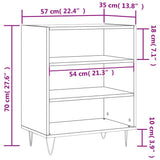Sideboard Concrete Grey 57x35x70 cm Engineered Wood 827136