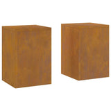 Plant Stand 2 pcs Rusty 24 x 24 x 35 cm Weathering Steel 865812