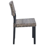 Dining Chair 2 pcs Kubu Rattan Black Wash 46 x 55 x 84 cm 42012425