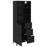 Highboard Black Oak 69.5 x 34 x 180 cm Engineered Wood 3416167