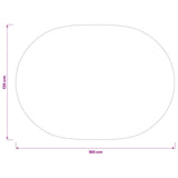 Table Cloth 5 pcs Oval Dark Grey 130 x 180 cm Polyester 42040268