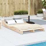 Sun Lounger 205x110x31.5 cm Solid Wood Pine 832588