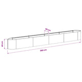 Raised Garden Bed Stainless Steel 380 x 40x 40 cm Steel 8011737