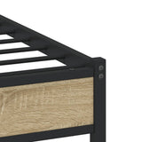 Metal Bed Frame without Mattress Sonoma Oak 120x190 cm Small Double 4007865