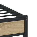 Metal Bed Frame without Mattress Sonoma Oak 75x190 cm Small Single 4007876