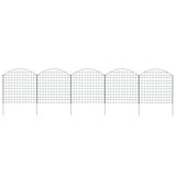 Arched Garden Fence Set 77.5x78.5 cm Green 146103