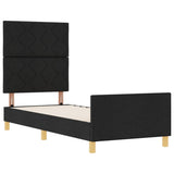 ZNTS Bed Frame Black 80x200 cm Fabric 3344762
